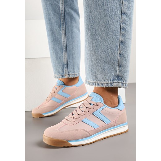 Różowo-Niebieskie Sneakersy z Geometrycznym Wzorem Eravania ze sklepu renee.pl w kategorii Buty sportowe damskie - zdjęcie 178759109