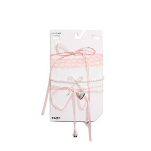 Cropp - 4 pack naszyjników - różowy Cropp Uniwersalny Cropp