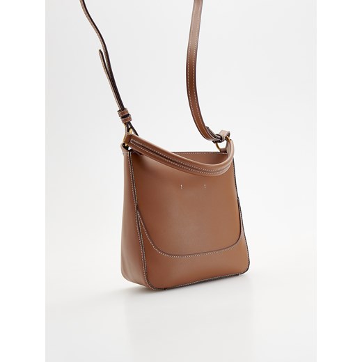 Reserved - Torebka bucket z paskami - brązowy Reserved ONE SIZE Reserved
