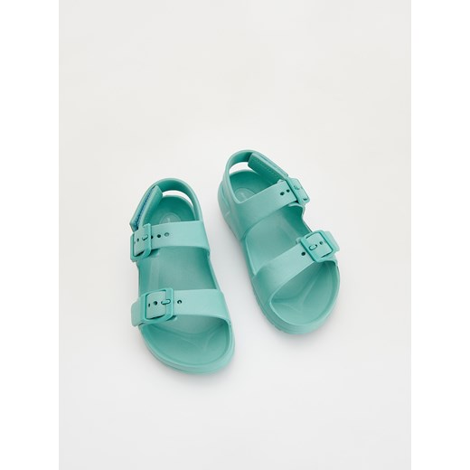 Reserved - Sandały z klamrami - jasnoturkusowy Reserved 26/27 Reserved
