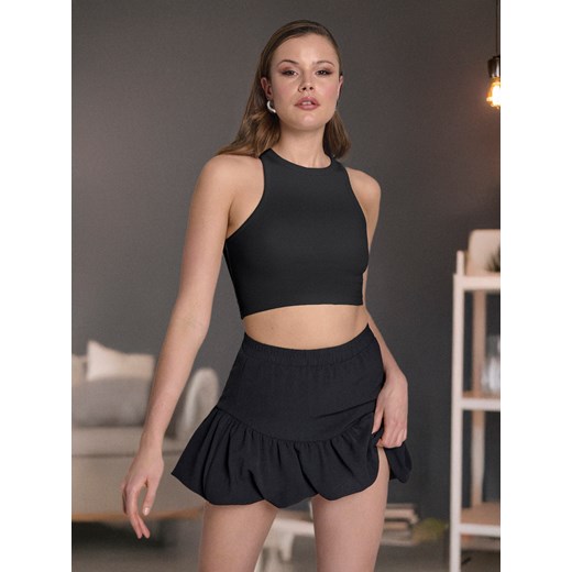 Sinsay - Crop top w prążki - czarny Sinsay XXS Sinsay