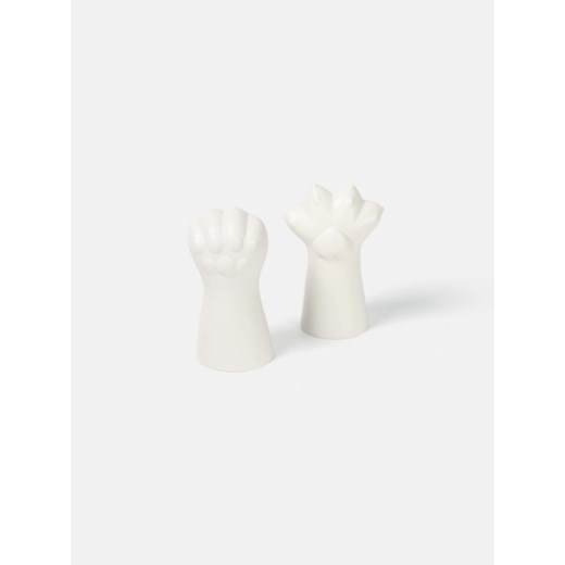 Sinsay - Wazony w kształcie kocich łapek 2 pack - biały Sinsay One Size Sinsay