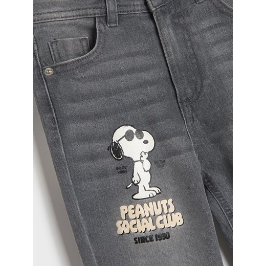 Sinsay - Jeansy Peanuts - szary Sinsay 98 Sinsay