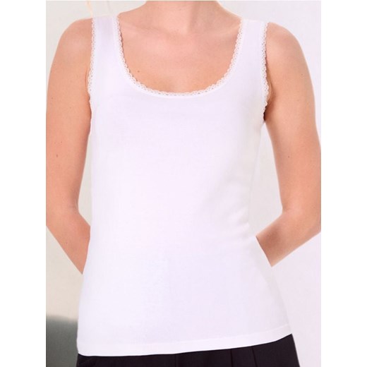 Sinsay - Tank top - biały ze sklepu Sinsay w kategorii Bluzki damskie - zdjęcie 178762266