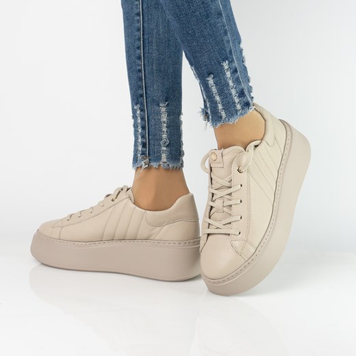 Skórzane półbuty damskie sneakersy Pollonus ercu 5-1730-003 Pollonus 37 butyolivier