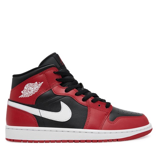 Sneakersy Nike Air Jordan 1 Mid DQ8426 Czerwony ze sklepu eobuwie.pl w kategorii Buty sportowe męskie - zdjęcie 178767899