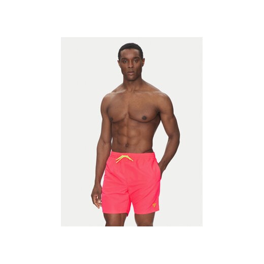 Guess Szorty kąpielowe F4GT03 WG282 Różowy Regular Fit Guess M MODIVO