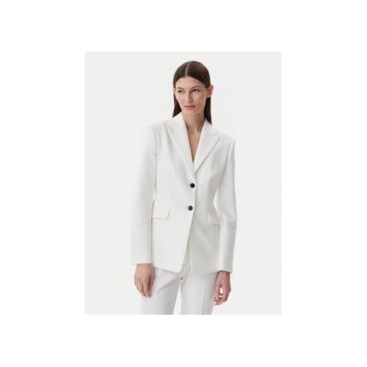 HUGO Marynarka Asmalla 50540787 Biały Slim Fit ze sklepu MODIVO w kategorii Marynarki damskie - zdjęcie 178772229