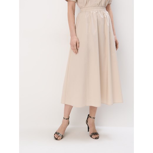 Mohito - Bawełniana beżowa spódnica midi - beżowy Mohito 40 Mohito