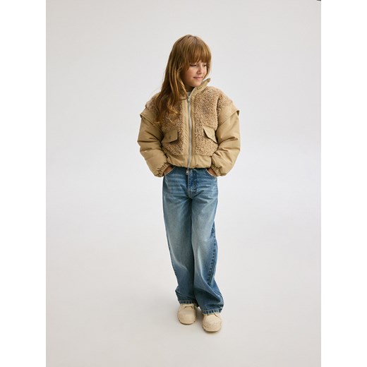 Reserved - Kurtka z odpinanymi rękawami - beżowy Reserved 140 (9 lat) wyprzedaż Reserved