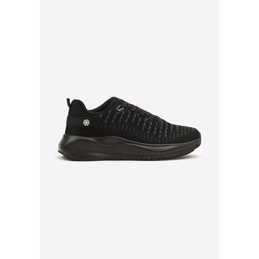 Czarne Buty Sportowe Sneakersy z Tłoczoną Cholewką Vivarinda ze sklepu born2be.pl w kategorii Buty sportowe męskie - zdjęcie 178774578