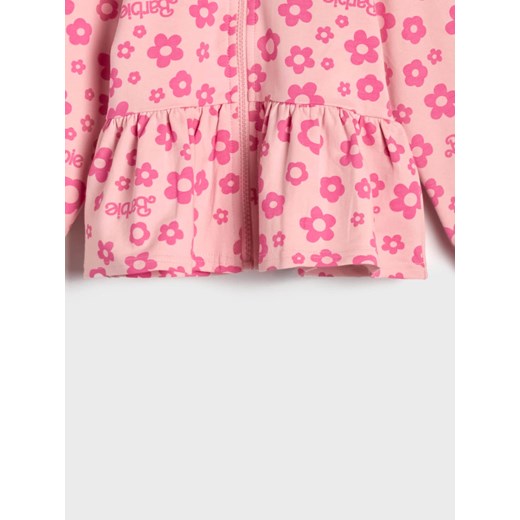 Sinsay - Rozpinana bluza z baskinką - różowy Sinsay 80 Sinsay