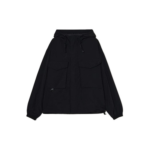 Cropp - Czarna kurtka basic z kapturem - czarny ze sklepu Cropp w kategorii Kurtki męskie - zdjęcie 178780256