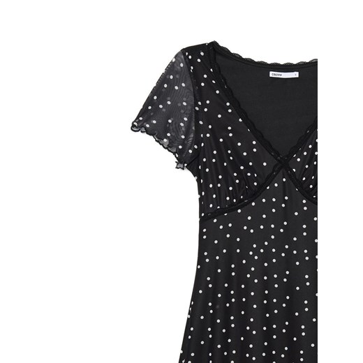 Cropp - Czarna sukienka midi w groszki - biały Cropp L Cropp