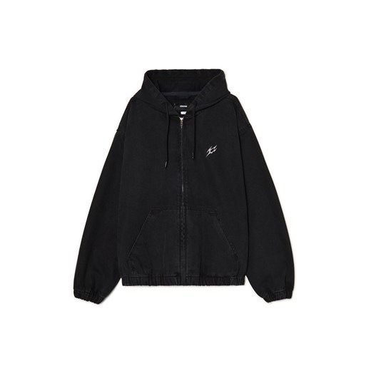 Cropp - Czarna jeansowa kurtka katana - czarny ze sklepu Cropp w kategorii Kurtki męskie - zdjęcie 178780307