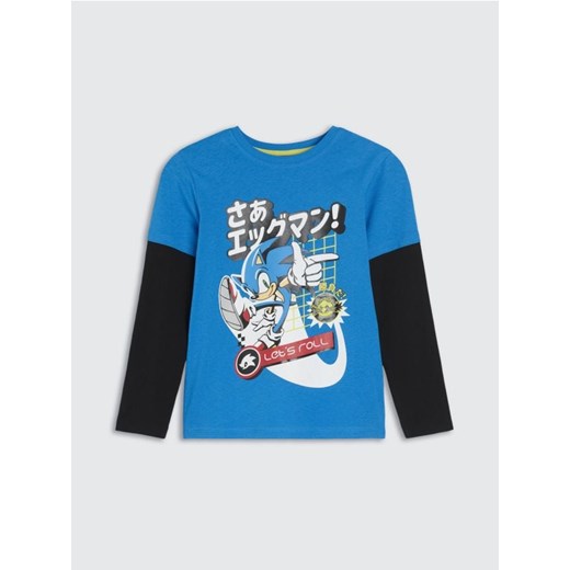 Sinsay - Koszulka z długimi rękawami Sonic - niebieski ze sklepu Sinsay w kategorii T-shirty chłopięce - zdjęcie 178780989