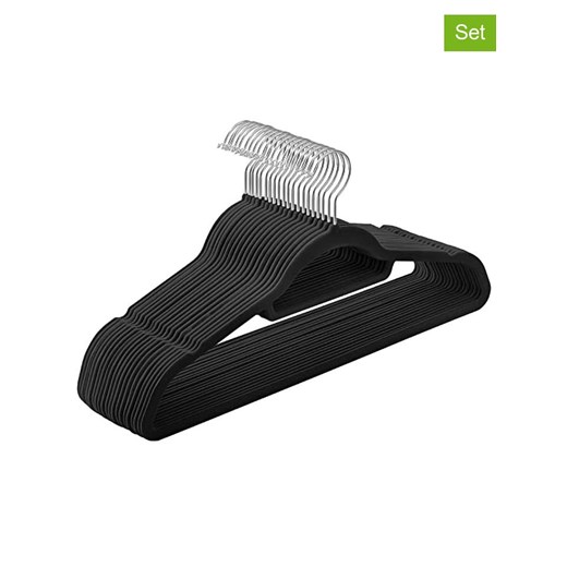 Songmics Wieszaki (20 szt.) w kolorze srebrno-czarnym na ubrania - 43,5 x 22,5 cm ze sklepu Limango Polska w kategorii Szafy - zdjęcie 178782568