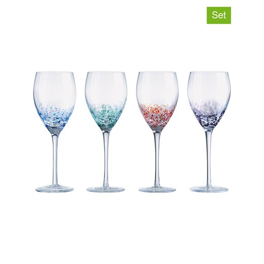 Anton Studio Designs Kieliszki (4 szt.) &quot;Speckle&quot; w różnych kolorach do wina - 350 ml ze sklepu Limango Polska w kategorii Naczynia - zdjęcie 178783049