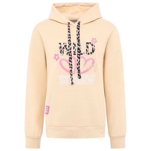 Zwillingsherz Bluza &quot;Wild Strong Happy&quot; w kolorze brzoskwiniowym ze sklepu Limango Polska w kategorii Bluzy damskie - zdjęcie 178783447