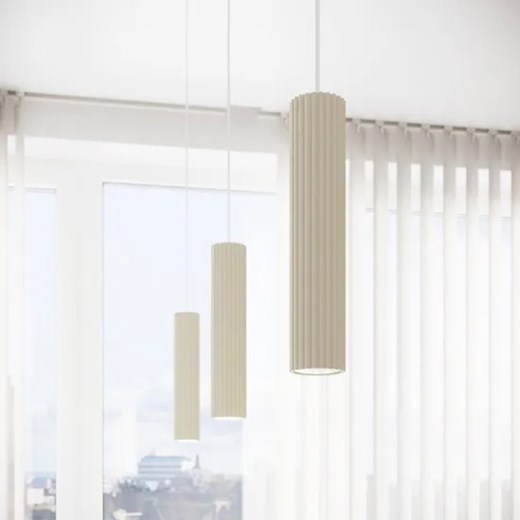 Loftowa beżowa lampa sufitowa - D297-Avium Lumes One Size Edinos.pl