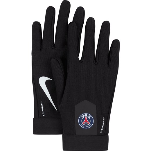 Rękawice piłkarskie Nike Therma-FIT Paris Saint-Germain Academy - Czerń ze sklepu Nike poland w kategorii Rękawiczki męskie - zdjęcie 178785285