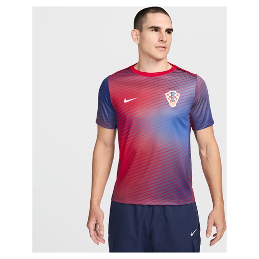 Męska koszulka piłkarska z krótkim rękawem Nike Dri-FIT Chorwacja Academy Pro - Niebieski ze sklepu Nike poland w kategorii T-shirty męskie - zdjęcie 178785299