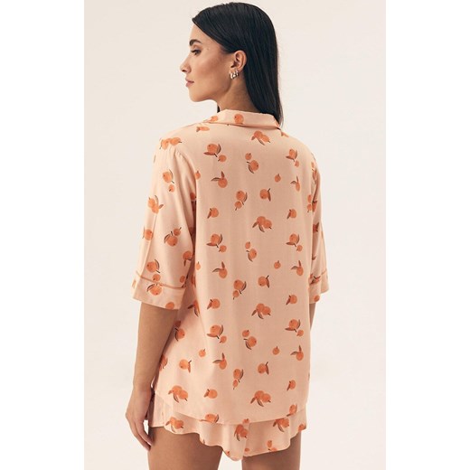 Henderson rozpinana piżama damska Naranja 42686-24X, Kolor jasnopomarańczowy, Rozmiar L, Henderson ze sklepu Intymna w kategorii Piżamy damskie - zdjęcie 178788756