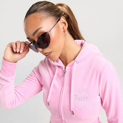 JUICY COUTURE BLUZA ROZPINANA Z KAPTUREM DMNT PNK ze sklepu JD Sports  w kategorii Bluzy damskie - zdjęcie 178791195