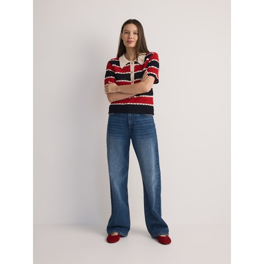 Sweter damski Reserved z kołnierzykiem na zimę 