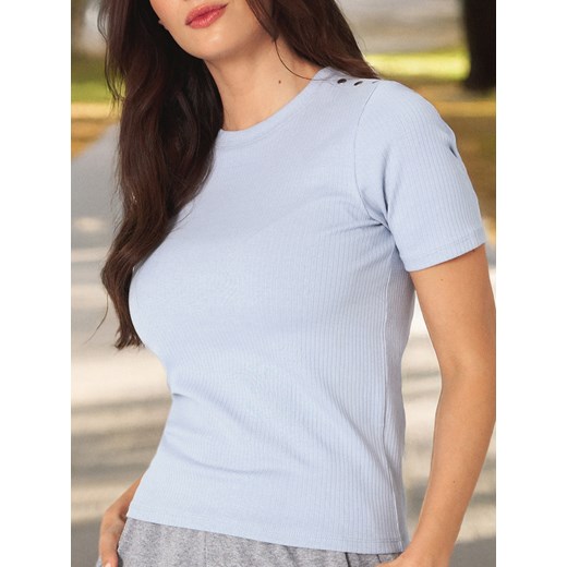 Sinsay bluzka damska na lato z krótkimi rękawami 