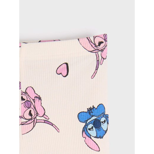 Sinsay - Krótkie legginsy Stitch - kremowy Sinsay 128 Sinsay