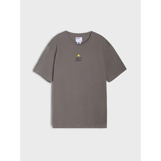 Sinsay - Koszulka z nadrukiem SmileyWorld® - szary Sinsay L Sinsay