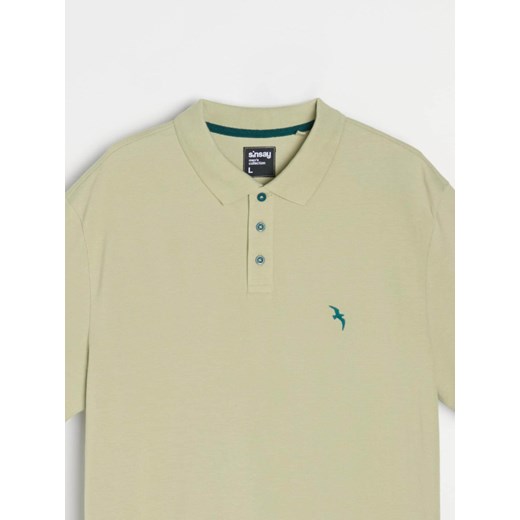 Sinsay - Koszulka polo - zielony Sinsay L Sinsay