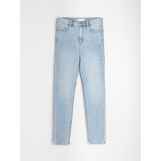 Sinsay - Jeansy high waist skinny - niebieski Sinsay 42 Sinsay