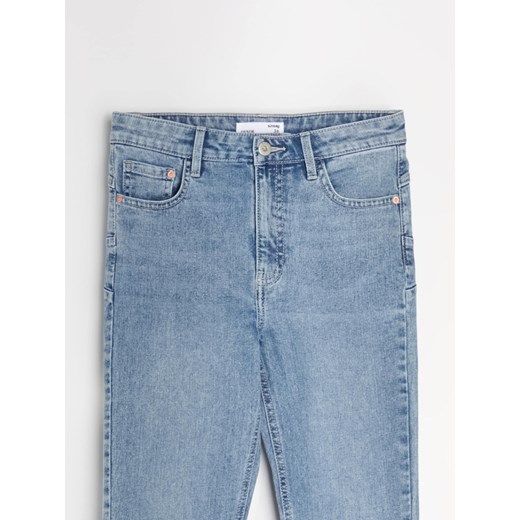 Sinsay - Jeansy high waist skinny - niebieski Sinsay 32 Sinsay