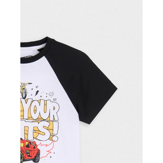 Sinsay - Koszulka Hot Wheels - biały Sinsay 104 Sinsay