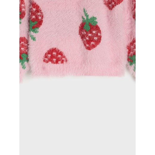 Sinsay - Sweter w truskawki - różowy Sinsay 62 Sinsay