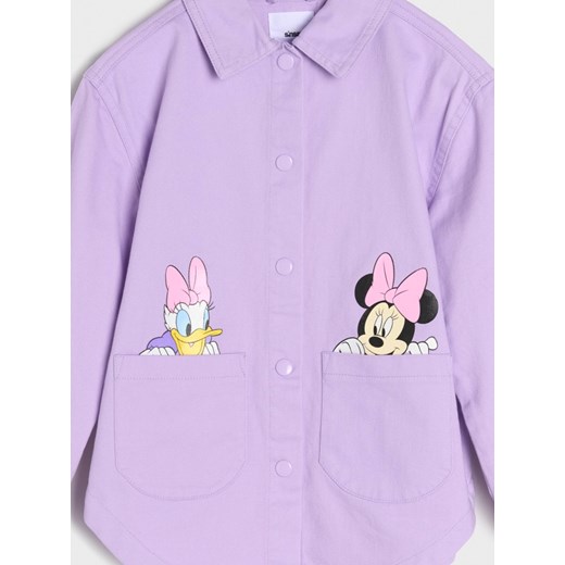 Sinsay - Koszula jeansowa Mickey Mouse - fioletowy Sinsay 98 Sinsay