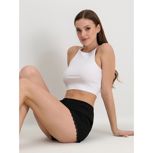 Sinsay - Szorty bawełniane - czarny Sinsay XS Sinsay