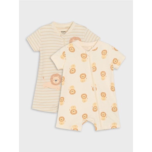 Sinsay - Rampersy 2 pack - kremowy ze sklepu Sinsay w kategorii Rampersy - zdjęcie 178801886