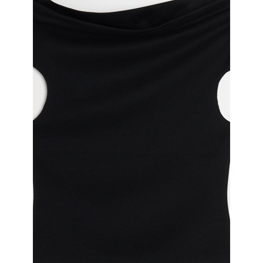 Sinsay - Bluzka z hiszpańskim dekoltem - czarny Sinsay S Sinsay