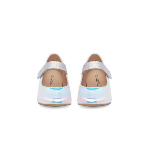 Balerinki dziecięce Nelli Blu białe na rzepy 