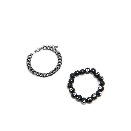 Cropp - 2 pack męskich bransolet - srebrny Cropp Uniwersalny Cropp