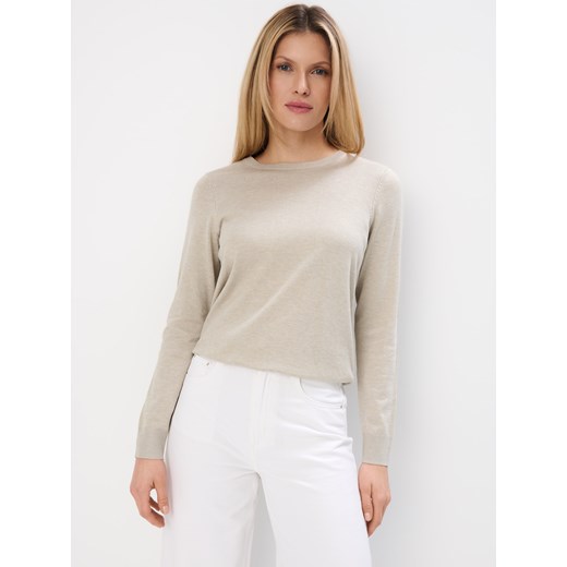 Mohito - Beżowy sweter z wiskozą - turkusowy ze sklepu Mohito w kategorii Swetry damskie - zdjęcie 178803838