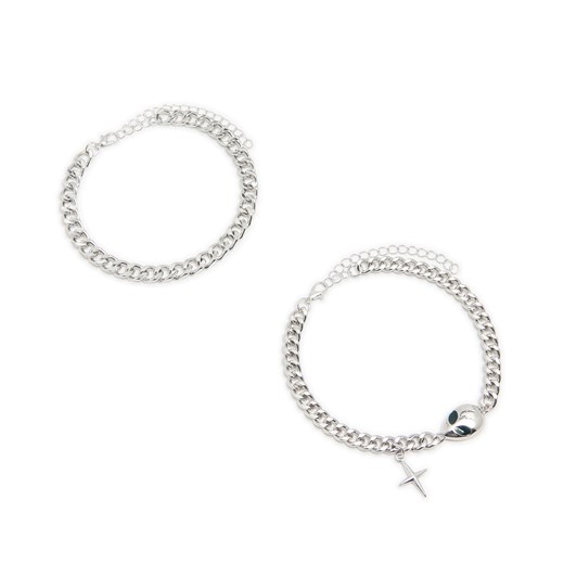 Cropp - 2 pack bransoletek - srebrny Cropp Uniwersalny Cropp