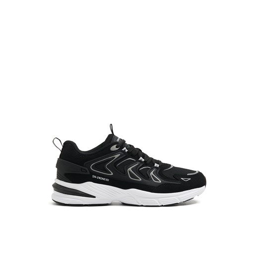 Cropp - Czarne sneakersy z elementami reflective - czarny ze sklepu Cropp w kategorii Buty sportowe męskie - zdjęcie 178805275