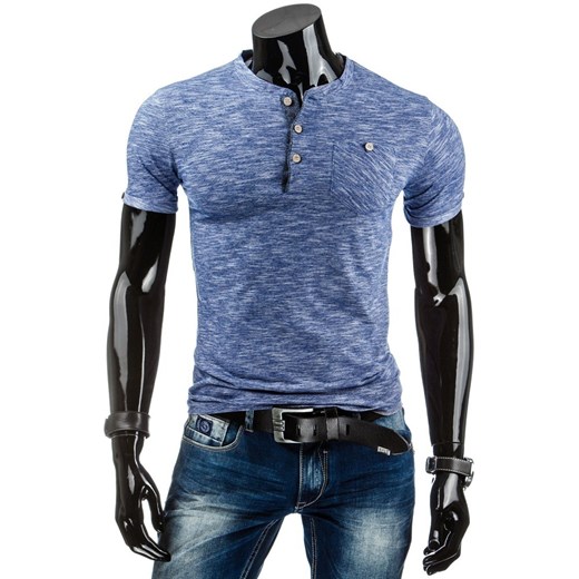 Koszulka męska z krótkim rękawem (rx1395) - Niebieski dstreet niebieski bawełna