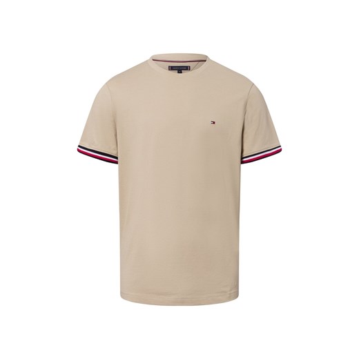 Tommy Hilfiger Koszulka męska Mężczyźni Bawełna beżowy jednolity ze sklepu vangraaf w kategorii T-shirty męskie - zdjęcie 178806797