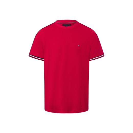 Tommy Hilfiger Koszulka męska Mężczyźni Bawełna czerwony jednolity ze sklepu vangraaf w kategorii T-shirty męskie - zdjęcie 178806798