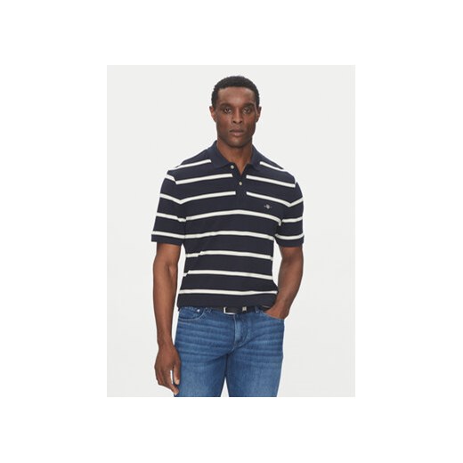 Gant Polo 2014022 Granatowy Regular Fit ze sklepu MODIVO w kategorii T-shirty męskie - zdjęcie 178807026